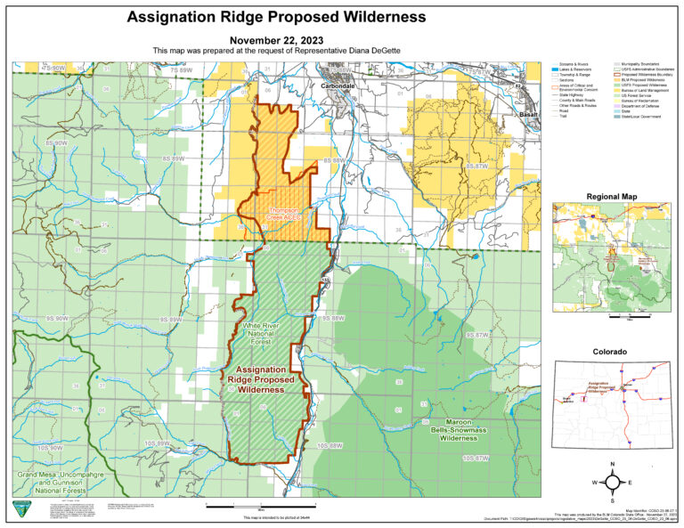 assignation ridge proposed wilderness